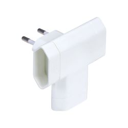 Clavija Triple Lateral 2P 10A 250 V~ Blanca