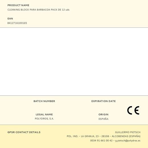 Cleaning Block Para Barbacoa Pack De 12 Uds