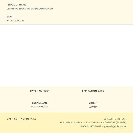 Cleaning Block Wc Verde Con Mango