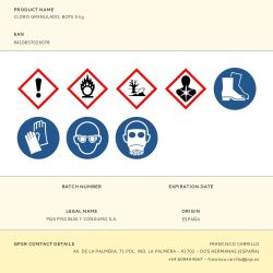 Cloro Granulado, Bote 5 Kg