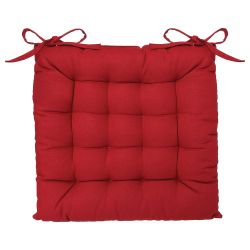 Cojín Para Silla Estilo Galleta Color Granate 38 X 38 Cm
