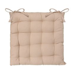 Cojín Para Silla Estilo Galleta Color Beige 38 X 38 Cm