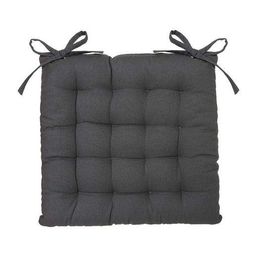 Cojín Para Silla Estilo Galleta Color Gris Oscuro 38 X 38 Cm