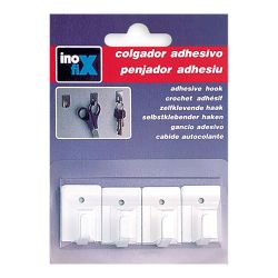 Colgador Adhesivo Blanco 2019-2-001 (Blister 4 Unid.) Inofix