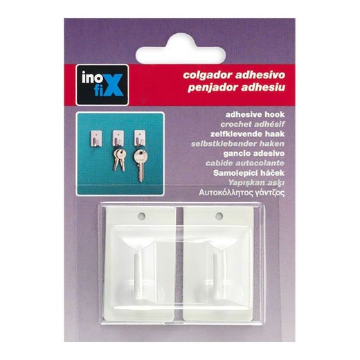 Colgador Adhesivo Blanco 2040-2-000 (Blister 2 Unid.) Inofix
