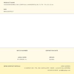 Colgador Bambu 2 En 1 (Vertical U Horizontal) 26 X 7 X 76 - 75 X 12 X 12 Cm