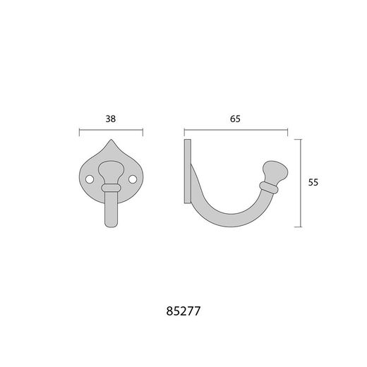 Colgador Base Lanza Hierro Negro