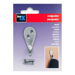 Colgador Clasico De Laton Niquel Satinado (Blister)