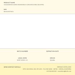 Colgador De Acero Inoxidable 6 Ganchos Doble (Blister)