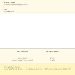 Colgador De Forja Negro 4 X 4,5 Cm