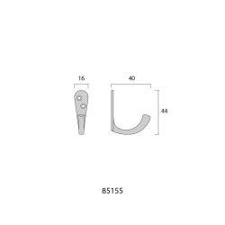 Colgador De Latón Níquel Mate 4 X 4,5 Cm