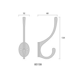 Colgador De Latón Pulido 13 X 5 Cm