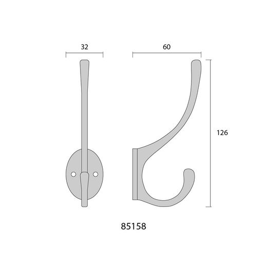 Colgador De Latón Pulido 13 X 5 Cm
