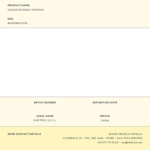 Colgador Doble Cromada