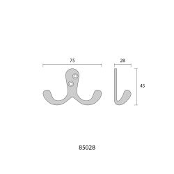 Colgador Doble De Aluminio Rojo