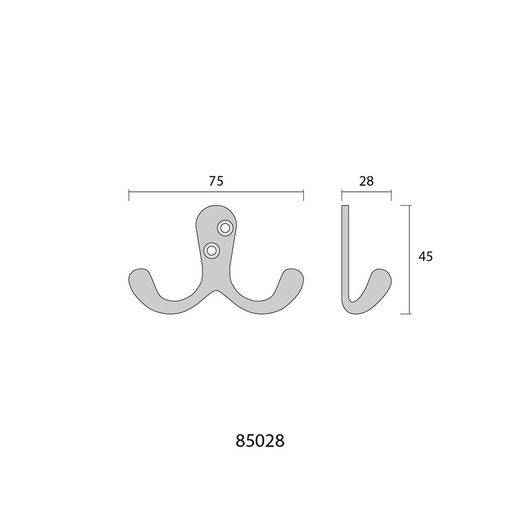 Colgador Doble De Aluminio Rojo