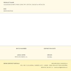 Colgador Estante My-Crystal Para Copas 38 X 26 X 7 Cm