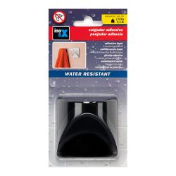 Colgador Resistente Al Agua Modelo Cinta Negro Mate (Blister)