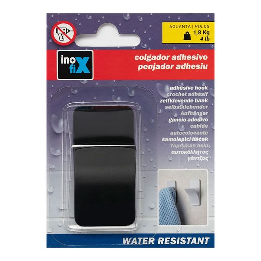 Colgador Resistente Al Agua Modelo Rama  Negro Mate (Blister)