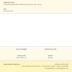 Colgador Sobrepuerta Negro (Blister), 208 X 306 X 109 Mm