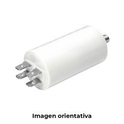 Condensador De Arranque 1,5Mf 5% 450V Ø3,4X6,3Cm Con Espiga M8 Y Faston Simple 6.35 Konek