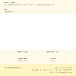 Conector Derivador "F" Forma "T" 3 Machos - Parabólicas Retractilado