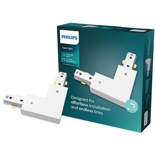 Conector En L Sentido Horario Easylink, Blanco