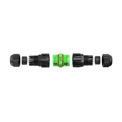 Conector Estanco Ip68 Lineal 2 Polos + Tierra