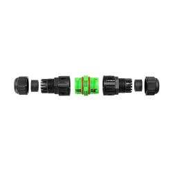 Conector Estanco Ip68 Lineal 2 Polos + Tierra