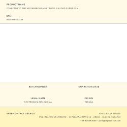 Conector "F" Macho Parabolica Metalico. Calidad Supra Edm