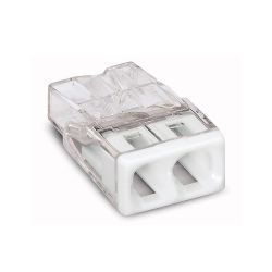 Conector Rápido 2 Vias, Ø Maximo 2,5 Mm², Transparente / Blanca