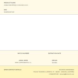 Conector Rápido 4 Vias 450 V 24 A