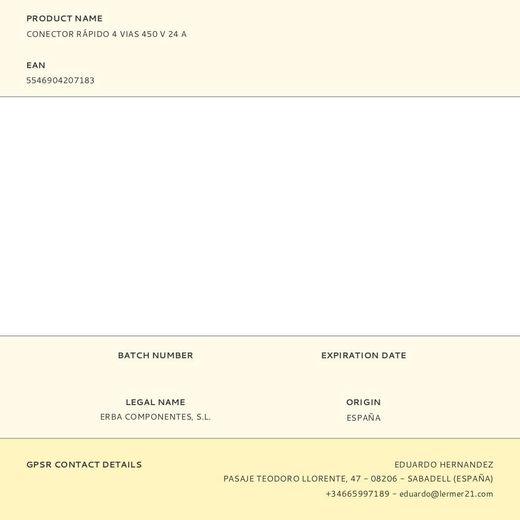 Conector Rápido 4 Vias 450 V 24 A