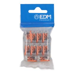 Conector Rápido Con Palanca 2 Vias, Ø Maximo 6 Mm²,  450 V , 41 A, Transparente, 16 X 21,1 X 10,1 Mm, 10 Uds