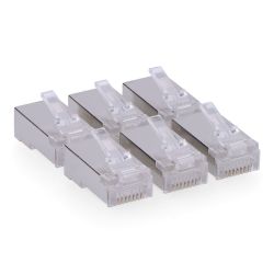 Conector Rj45 Macho Ftp Cat5E Blindado ( Bolsa 6 U)