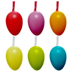 Conjunto 6 Huevos De Plastico Ø4X6Cm