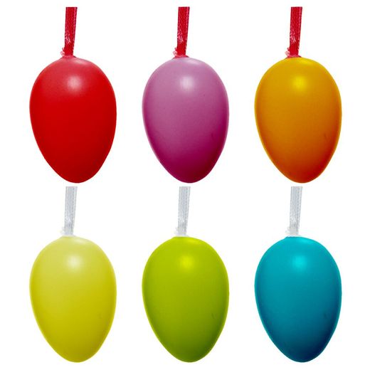 Conjunto 6 Huevos De Plastico Ø4X6Cm