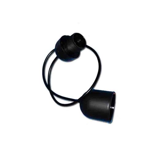 Conjunto Colgante Negro E27 Longitud 80Cm (Envasado)