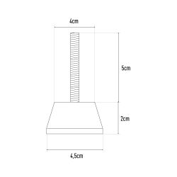 Conjunto Silentblock Para Suelo S-40, 7 X 4,5 Cm