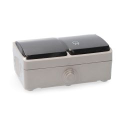 Conmutador + Base Fija Estanca, T/Tl 16 A 250 V Ip44