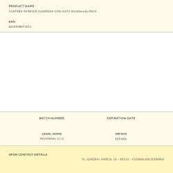 Contera Interior Cuadrada Con Aleta 50X50Mm Blanca