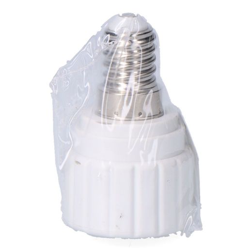Convertidor De E14 A Gu10, 2 A 230 V, Blanco, Ø33 X 56 Mm (Retractilado)