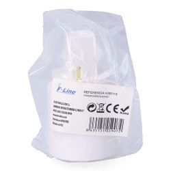 Convertidor De G24D3 A E27, 2 A 230 V, Blanco, Ø37 X 67 Mm (Retractilado)