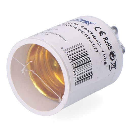 Convertidor De G9 A E27, 2 A 230 V, Blanco, Ø33 X 57Mm (Retractilado)