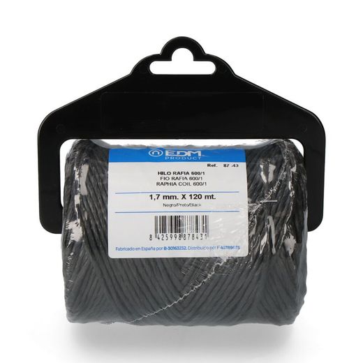 Cordel Rafia Negro 600/1 Calibre 1,7 Mm X 120 M