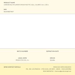 Cordón Multifilamento Revestido Pvc Azul, Calibre 5 Mm X 100 M