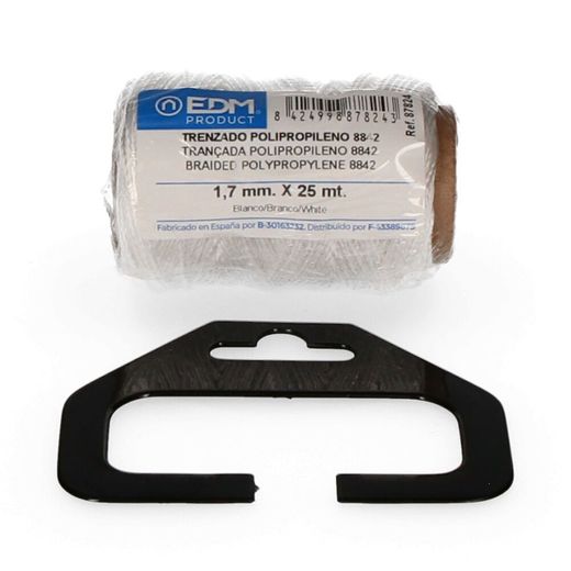 Cordón Trenzado Polipropileno 8842 Blanco, Calibre 1,7 Mm X 25 M
