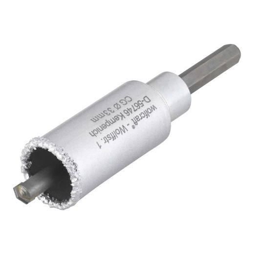 Corona De Perforación Recubierta De Carburo De Tungsteno, Con Adaptador, Ø33 X 55 Mm