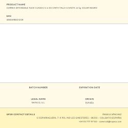 Correa Extensible Flexi Classic Negra, Cinta 5 M, S, Hasta 15 Kg