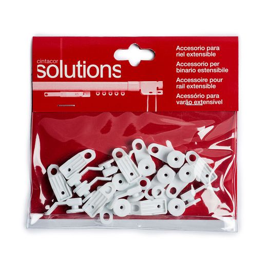 Corredera Para Riel Reforzado Blanco, 20 Uds